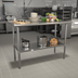 Thumbnail image #2 for Flash Furniture 48-Inch x 24-Inch Stainless Steel Prep and Work Table with 1.5-Inch Backsplash and Undershelf