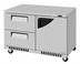 Thumbnail image #2 for Turbo Air Super Deluxe Series 48-1/4-Inch Two-Section Undercounter Refrigerator with 1 Door and 2 Drawers, Front Breathing, 11.1 Cu. Ft.