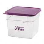Thumbnail image #2 for Cambro CamSquare® 6SFSCW441 Square Polycarbonate Food Storage Container, 6 qt, Clear, Container Only Case of 6