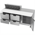 Thumbnail image #2 for Beverage-Air 72-Inch Three-Section Sandwich Prep Table Refrigerator with 17-Inch Cutting Board, 10-Pan Rail, 1 Door and 4 Drawers