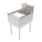 Thumbnail image #2 for Perlick Corporation Top Shelf TSF18PS-SBR 18-Inch 1-Compartment Stainless Steel Underbar Prep Sink with Cutting Board and Glass Rinser