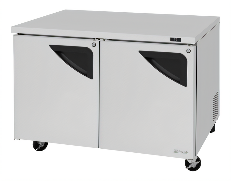 Product image #3 for Turbo Air Super Deluxe Two-Section Undercounter Refrigerator, 48-1/4 Inch Wide, Solid Doors, 12.2 Cu. Ft.