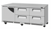 Thumbnail image #2 for Turbo Air Super Deluxe Three-Section Undercounter Refrigerator with Door and Drawers, Front Breathing, 17.6 Cu. Ft.