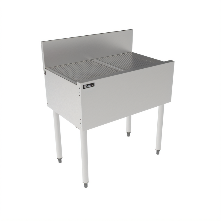 Product image #2 for Top Shelf TS Series 30-Inch Freestanding Stainless Steel Underbar Drainboard with Backsplash