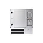 Thumbnail image #2 for Krowne Royal Series KRPT-42LP-10 42-Inch Pass-Thru Underbar Cocktail Station with Left Ice Bin, 10-Circuit Cold Plate, and Two Dump Sinks