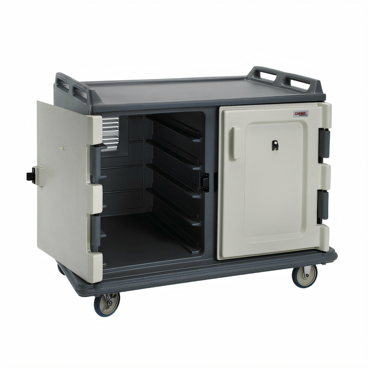 Product image #2 for Cambro Low-Profile Insulated Meal Delivery Cart, 2-Compartment, Holds 20 15" x 20" Trays