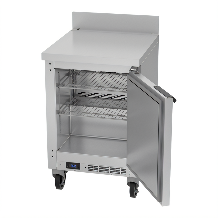 Product image #2 for Beverage-Air WTR20HC Shallow Depth Solid Door Worktop Refrigerator, 20 Inch, 1 Section
