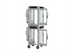 Thumbnail image #2 for Metro HotBlox Narrow Mobile Dual-Cavity Pass-Thru Insulated Holding Cabinet with Clear Front and Solid Rear Doors