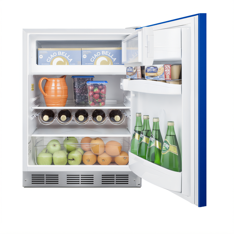 Product image #2 for Summit Appliance 5.1 Cu. Ft. Undercounter Refrigerator-Freezer with Reversible Cobalt Blue Door