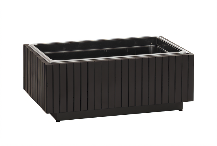Product image #2 for Brooklyn Rectangular Wood Ice Housing with Clear Polycarbonate Pan and Liner