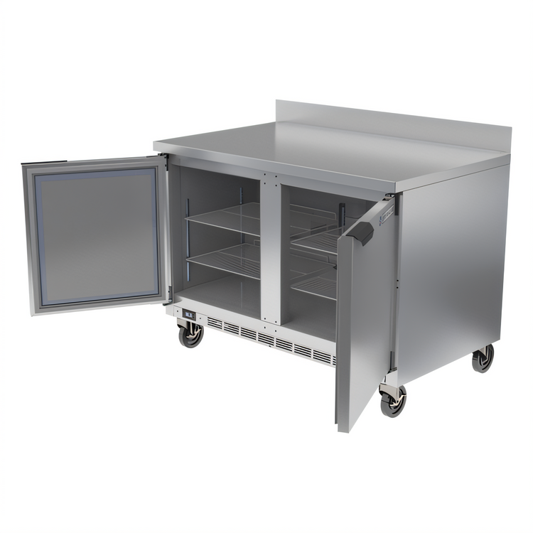 Product image #2 for Beverage Air WTR48AHC 48-Inch Two-Section Solid Door Worktop Refrigerator