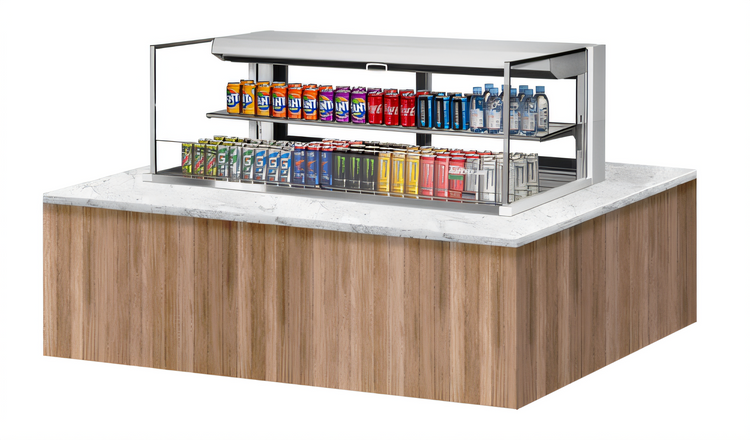 Product image #2 for Turbo Air 13 Cu. Ft. Low Profile Drop-In Horizontal Open Refrigerated Display Case