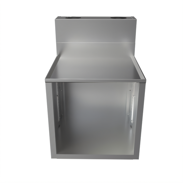 Product image #2 for BK Resources 24-Inch Wide Top Shelf Raised Edge Open Underbar Cabinet with Die Wall