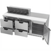 Thumbnail image #2 for Beverage-Air 72-Inch Three-Section Sandwich Prep Table Refrigerator with 4 Drawers, 1 Door, and 10-Pan Top