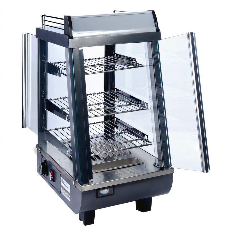 Product image #2 for Winco Heated Countertop Food Display Merchandiser, 13-1/2 Inch Wide, 3-Shelf