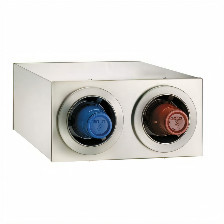 Product image #2 for Dispense-Rite Countertop Stainless Steel Adjustable Cup Dispensing Cabinet with 2 Dispensers