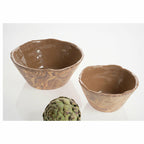 Thumbnail image #2 for G.E.T. Transform TRA203 Round Melamine Trunk Bowl, 96 oz., 10" Dia. x 4-1/4"H, Olive Wood Case of 6
