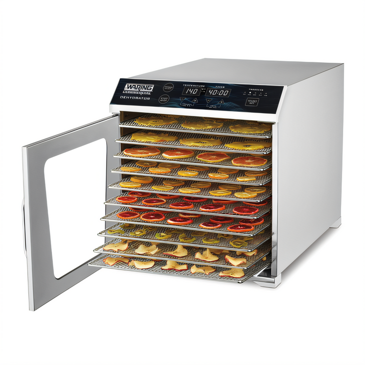 Product image #2 for Waring Commercial Single Zone Food Dehydrator with 10 Mesh Racks and 14 Sq. Ft. Drying Area