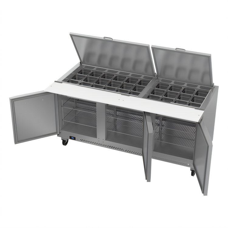 Product image #2 for Victory UltraSpec V-Core 72-Inch Three-Section Sandwich Prep Mega Top Refrigerator