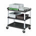 Thumbnail image #2 for Cambro KD Large Open-Design 3-Shelf Bus Cart, Black, 5-Inch Swivel Casters