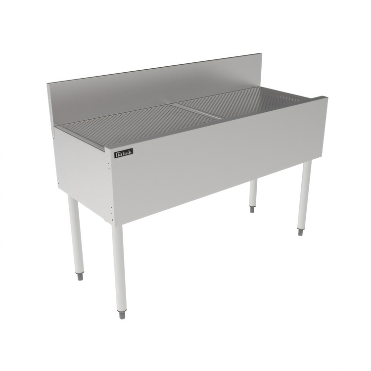 Product image #2 for Perlick Top Shelf 48-Inch Freestanding Stainless Steel Underbar Drainboard with 6-Inch Backsplash