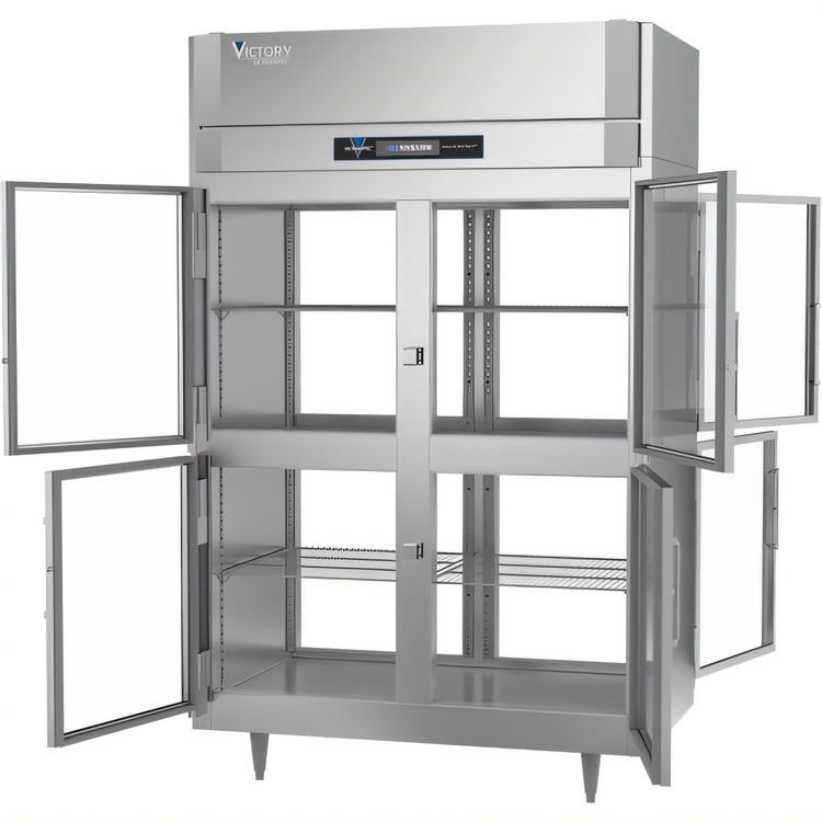 Product image #2 for Victory UltraSpec Pass-Thru Glass Half-Door Two-Section Freezer, 48.33 Cu. Ft., Stainless Steel