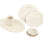 Thumbnail image #1 for Crestware Dover White RE52 Ceramic Oval Platter, 11-1/2" x 8-1/4", Wide Rim, Rolled Edge