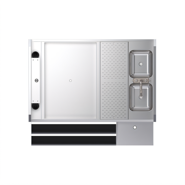 Product image #2 for Krowne Royal Series 54-Inch Pass-Thru Underbar Ice Bin/Cocktail Station with Left-Side Ice Bin and 10-Circuit Cold Plate