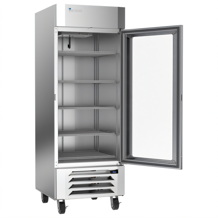 Product image #2 for Victory UltraSpec 1-Section Reach-In Glass Door Merchandiser Freezer, 25.5 Cu. Ft., Self-Contained, Bottom-Mount
