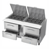 Thumbnail image #2 for Victory UltraSpec™ V-Core™ Two-Section Sandwich Prep Table with 4 Drawers and 24-Pan Top, 60-Inch Wide