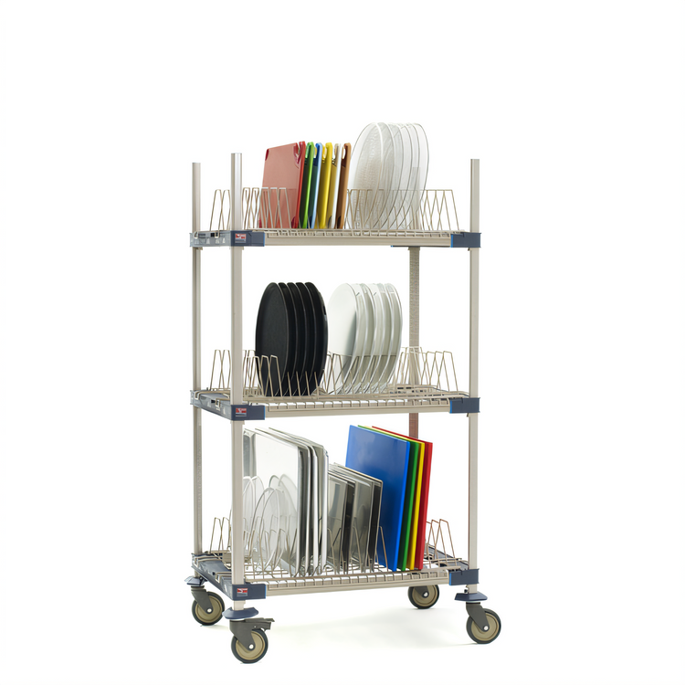 Product image #2 for MetroMax 4 Mobile 3-Tier Drying Rack Unit for Trays, Cutting Boards and Sheet Pans, 36 x 24 x 68 Inches