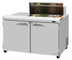 Thumbnail image #2 for Turbo Air PRO Series 48-1/4 Inch Two-Section Sandwich/Salad Prep Table Work Station, 15 Cu. Ft., 8-Pan, Rear-Mounted Self-Contained Compressor