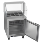 Thumbnail image #2 for Beverage Air SPE27HC-SNZ 27-Inch 1-Door Sandwich Top Refrigerated Prep Table with 8-Pan Top and Sneeze Guard