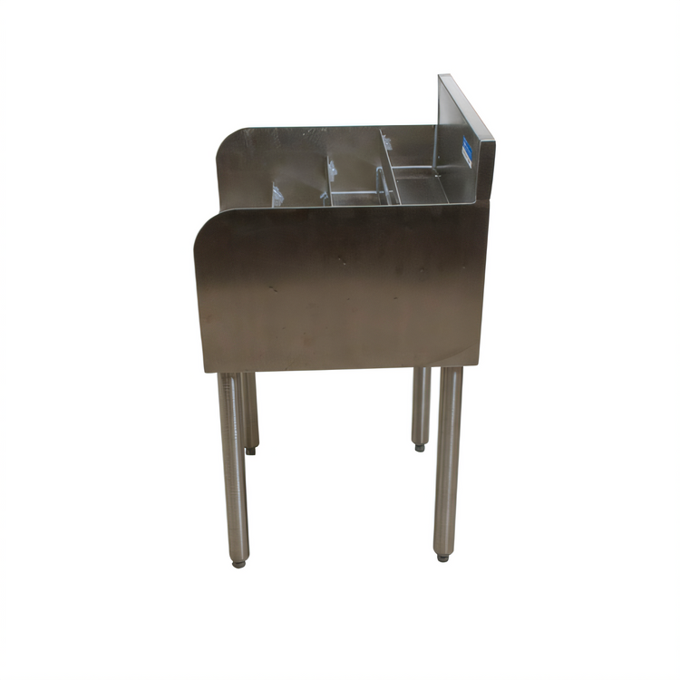 Product image #2 for BK Resources 18-Inch Wide 4-Step Stainless Steel Underbar Liquor Bottle Display Unit, 20-Bottle Capacity