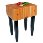 Thumbnail image #2 for John Boos Rouge et Noir RN-LB3024 End-Grain American Cherry Butcher Block Work Table, 30 x 24 x 34 in, 10 in Top, Oil Finish