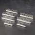 Thumbnail image #2 for American Metalcraft Almond Stainless Steel Table Sign, 1-1/4 Inch High