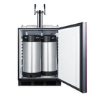 Thumbnail image #2 for Summit Commercial SBC58BLBIADAIFCFTWIN Cold Brew Coffee Dispenser, Dual Tap, Built-In/Freestanding, 5.5 Cu. Ft., Black