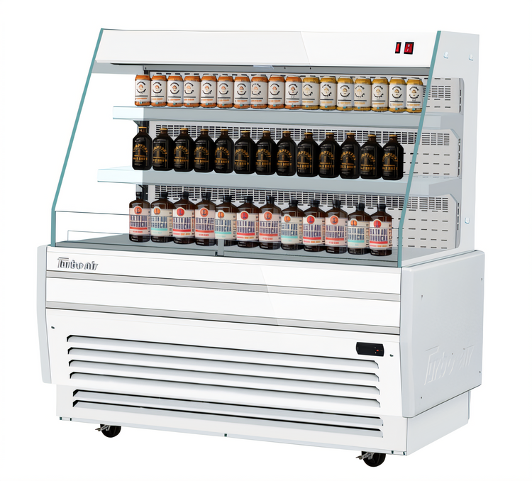 Product image #2 for Turbo Air Low-Profile Horizontal Open-Air Cooler Display Case, 48-7/8 Inch Wide, 5.7 Cu. Ft., Self-Contained Refrigeration