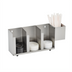 Thumbnail image #2 for Vollrath CTL3 Horizontal 3-Section Stainless Steel Adjustable Lid Organizer with Straw Holder