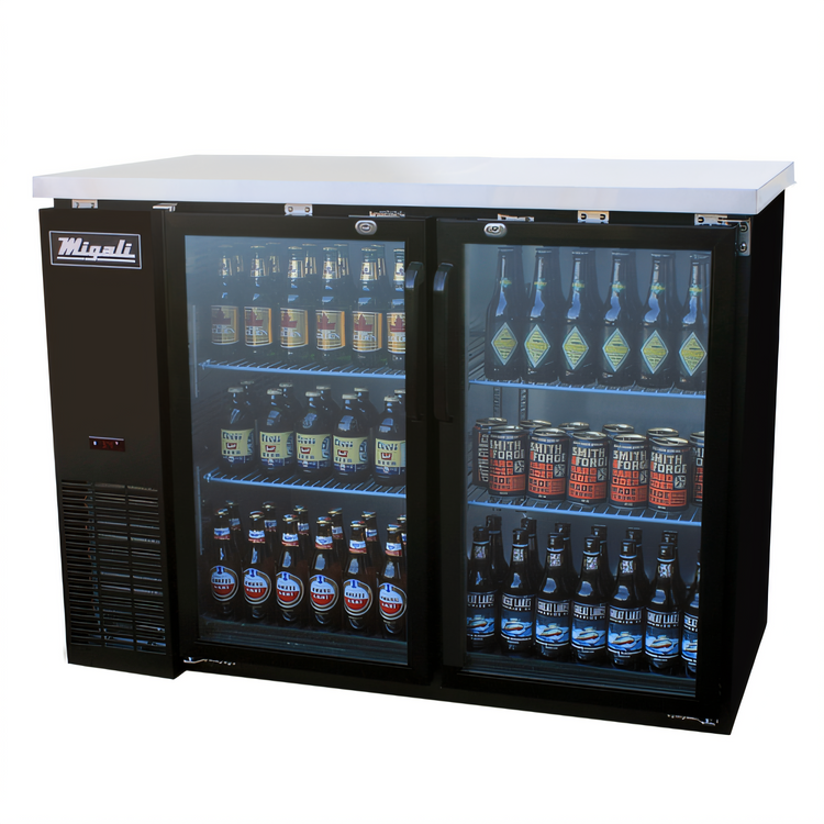 Product image #2 for Migali Competitor Series® Two-Section Glass Door Back Bar Refrigerator, 48.75-Inch
