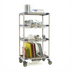 Thumbnail image #2 for MetroMax i 4-Tier Mobile Bulk Drying Rack Unit with Drip Tray, 36 Inch Wide x 24 Inch Deep x 68 Inch High