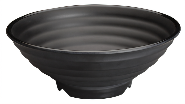 Product image #2 for Ardesia Kumata 3-3/4 Qt. Round Melamine Bowl, 13-1/2-Inch Diameter, Black