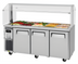 Thumbnail image #2 for Turbo Air J Series 72-Inch Refrigerated Buffet Display Table with 3 Solid Doors, 15-Pan Capacity