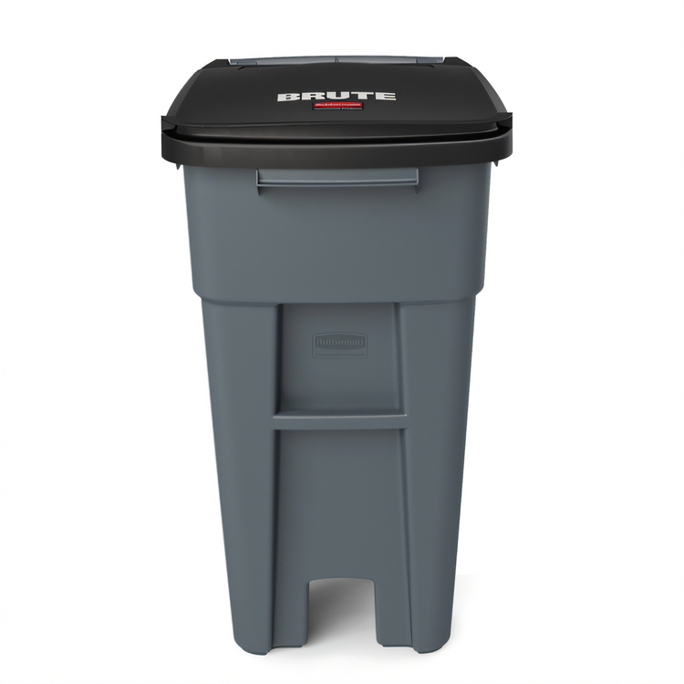 Product image #2 for BRUTE Standard 32 Gallon Rollout Trash Container with Hinged Lid