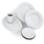 Thumbnail image #2 for Crestware Firenze FR18 7 oz Swirl-Embossed Vitrified Ceramic Mug Case of 3