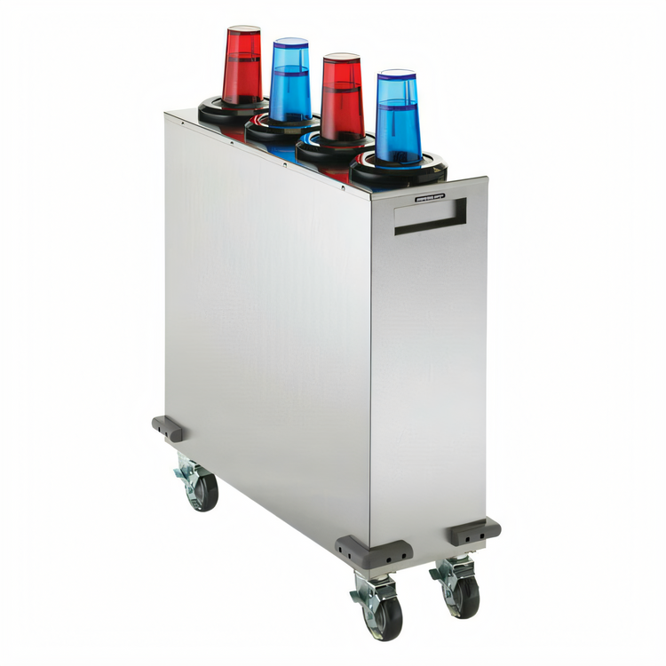 Product image #2 for Mobile Stainless Steel Cup Dispensing Cart with 4 Dispensers for 8 oz. to 44 oz. Cups