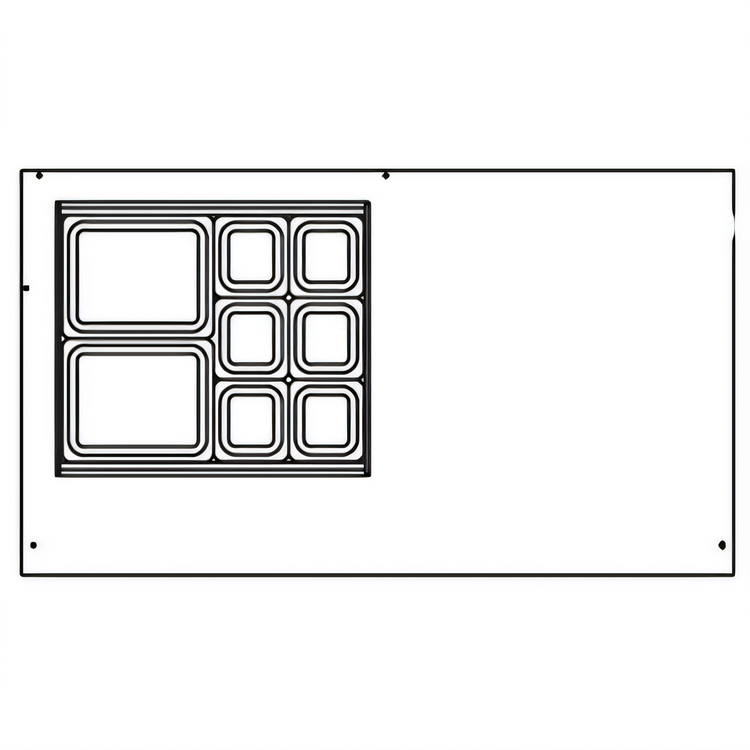 Product image #2 for Beverage-Air SPED60HC-12M-2 60" Two-Section Mega Top Refrigerated Prep Table with 12-Pan Opening, 2 Drawers and 1 Door