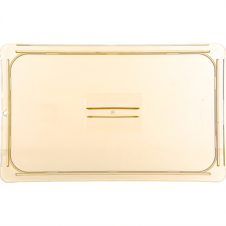 Product image #2 for StorPlus High Heat Full-Size Handled Universal Food Pan Lid, Amber Polyethersulfone