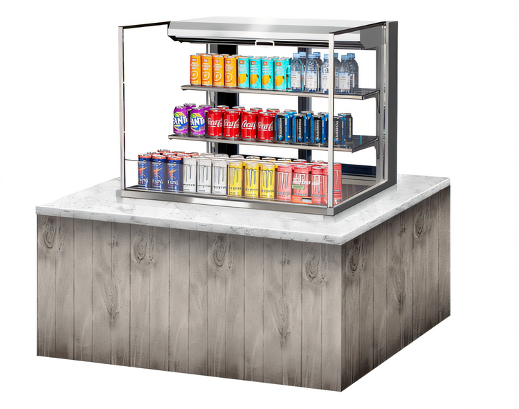 Product image #2 for Turbo Air Low-Profile Drop-In Horizontal Open Refrigerated Display Case, 36-Inch, 11.1 Cu. Ft., Self-Contained