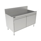 Thumbnail image #2 for Perlick Corporation Top Shelf TSF48SC 48-Inch Stainless Steel Underbar Storage Cabinet, Freestanding, Pitched Drainboard Top, 6-Inch Backsplash